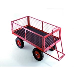 Platform truck Trailers - Wire Mesh Ends & Sides 750kg Turntable trolleys & hand pulled trolleys with steering handle 10/TR351P.jpg