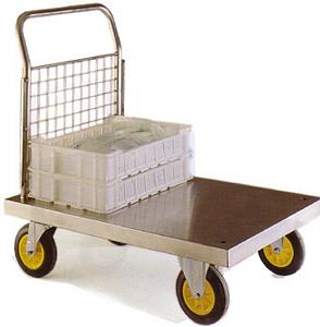 1000mmL x 600mmD 1 Mesh End Stainless Steel Platform Truck Stainless steel trolleys | stainless steel trucks | food quality trolleys | hygenic trolleys | Clean room trolleys 10/sp601m.jpg