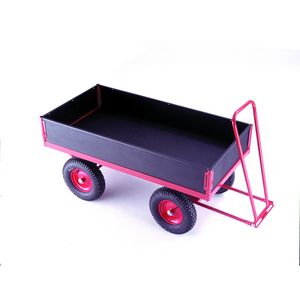 Flatbed Trolley 1.2mx60cm Trolley - Pnumatic Tyres 500kg Turntable trolleys & hand pulled trolleys with steering handle 12/TR341P.jpg