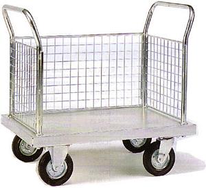 1000mmL x 600mmD 3 Mesh Sided PlatformTruck With Zinc Deck Galvanised and zinc plated sack trucks and trolleys - Tel: 01367 711 800 13/zp603m.jpg