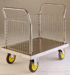 1000mmL x 600mmD 3 Sided Stainless Steel Platform Truck Stainless steel trolleys | stainless steel trucks | food quality trolleys | hygenic trolleys | Clean room trolleys 14/sp603m.jpg