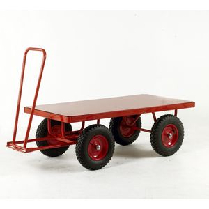 Turntable Platform Truck - Steel Deck 750kg 1500 long Turntable trolleys & hand pulled trolleys with steering handle 17/TR226P.jpg