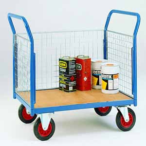 Platform Truck 1m x 60cm with 3 mesh panels 500Kg Mesh side platform trucks | roll cages | cage trolleys | solid sides 20/C603M.jpg