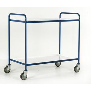 2 tier steel tray trolley 1065mmH Tray 1065x610 Multi-tiered trolleys | 2 tier trolley units | 3 tier trucks with shelves trays or baskets | tea trolleys | shelf trolley on wheels | shelf trolley 24/TT66.jpg