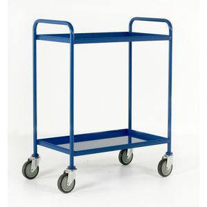 2 tier steel tray trolley 1065mmH Tray 760x457 Multi-tiered trolleys | 2 tier trolley units | 3 tier trucks with shelves trays or baskets | tea trolleys | shelf trolley on wheels | shelf trolley 37/TT72.jpg