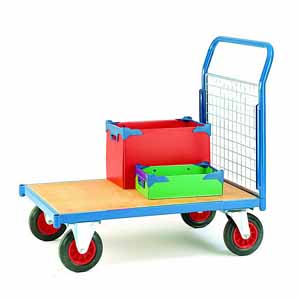 Platform Truck 1m x 60cm with 1 mesh end 500Kg Mesh side platform trucks | roll cages | cage trolleys | solid sides 39/C206MA.jpg