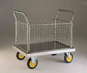 1000mmL x 600mmD 4 Sided Stainless Steel Platform Truck Stainless steel trolleys | stainless steel trucks | food quality trolleys | hygenic trolleys | Clean room trolleys 40/sp604m.jpg