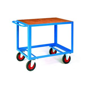 Heavy duty timber deck table truck 1000 x 700mm Multi-tiered trolleys | 2 tier trolley units | 3 tier trucks with shelves trays or baskets | tea trolleys | shelf trolley on wheels | shelf trolley 45/TT230T.jpg