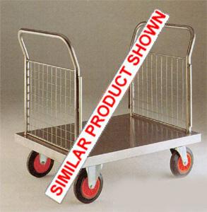 1000mmL x 700mmD 2 Mesh Ends Stainless Steel Platform Truck Stainless steel trolleys | stainless steel trucks | food quality trolleys | hygenic trolleys | Clean room trolleys 45/sp602msi.jpg