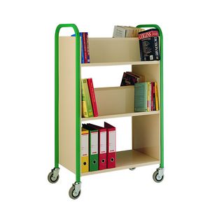 3 tier Book trolley (double sided) Multi-tiered trolleys | 2 tier trolley units | 3 tier trucks with shelves trays or baskets | tea trolleys | shelf trolley on wheels | shelf trolley 52/TT22.jpg