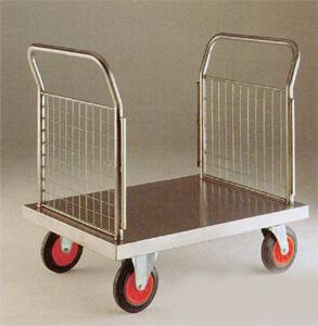 1000mmL x 600mmD 2 Mesh Ends Stainless Steel Platform Truck Stainless steel trolleys | stainless steel trucks | food quality trolleys | hygenic trolleys | Clean room trolleys 52/sp602m.jpg