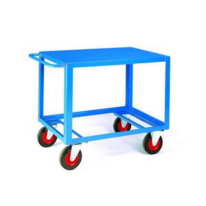 Heavy duty steel deck table truck 1000x700mm Multi-tiered trolleys | 2 tier trolley units | 3 tier trucks with shelves trays or baskets | tea trolleys | shelf trolley on wheels | shelf trolley 53/TT230S.jpg
