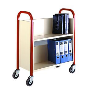 Book trolley (single sided) Multi-tiered trolleys | 2 tier trolley units | 3 tier trucks with shelves trays or baskets | tea trolleys | shelf trolley on wheels | shelf trolley 53/TT24.jpg