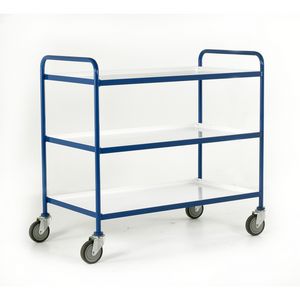 3 tier steel tray trolley 1065mmH Tray 1065x610 Multi-tiered trolleys | 2 tier trolley units | 3 tier trucks with shelves trays or baskets | tea trolleys | shelf trolley on wheels | shelf trolley 57/TT67.jpg