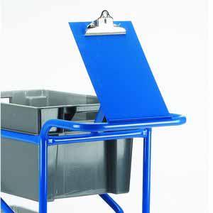 Steel Clipboard - Factory Fitted Optional Extra Euro Container Trolley | Production Trolley | Production Line Feed | Kitting Trolley | BOM Bill of Materials Kitting | Eurocontainer Component Trolley 59/CT07Clipboard.jpg